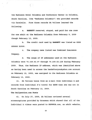 Illustration for article titled The Criminal Complaint Against Michael David Barrett, Alleged Erin Andrews Peeper